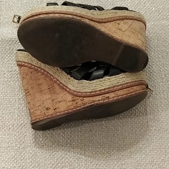 Steve Madden Size 6 Wedges Leather & Cork - Picture 3 of 4